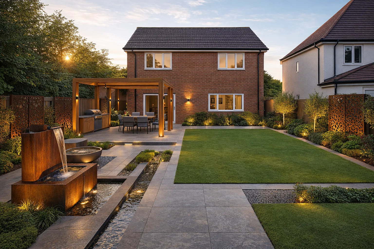 Stunning modern garden transformation in Leicester by Premium Landscapes